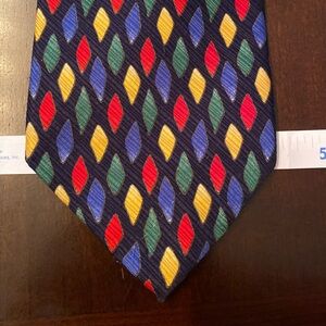 Stackpole Moore Tryon Importers Silk Made in ITALY GEOMETRIC